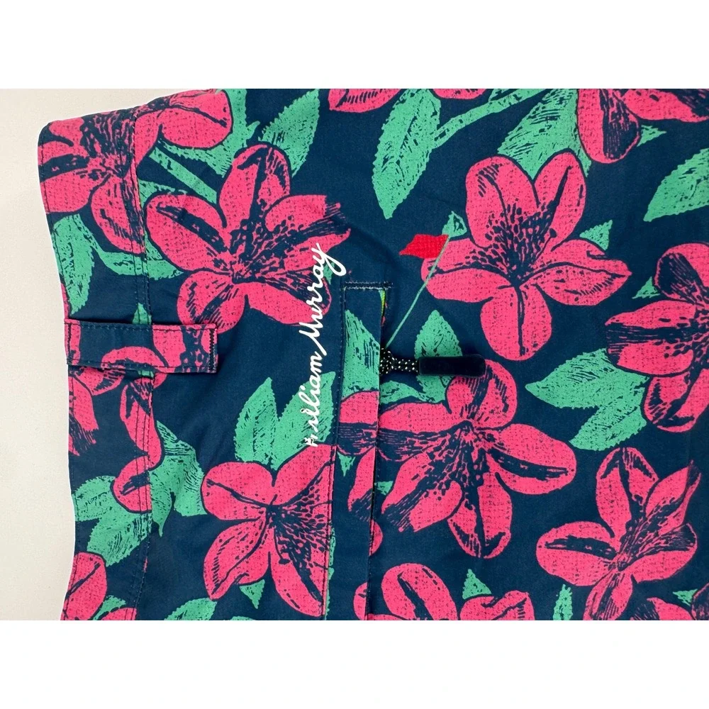 William Murray Hybrid Golf Shorts Mens 38 Navy Pink Green Floral Swim‎ Action